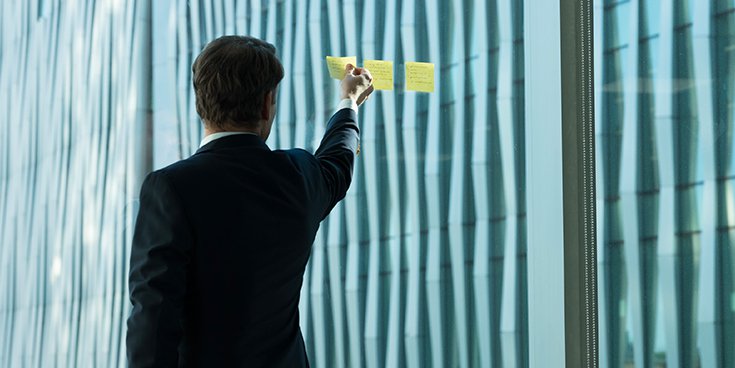 Photo of employee planning a vision